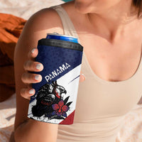 Personalized Panama 4 in 1 Can Cooler Tumbler Harpy Eagle Bird Grunge Style