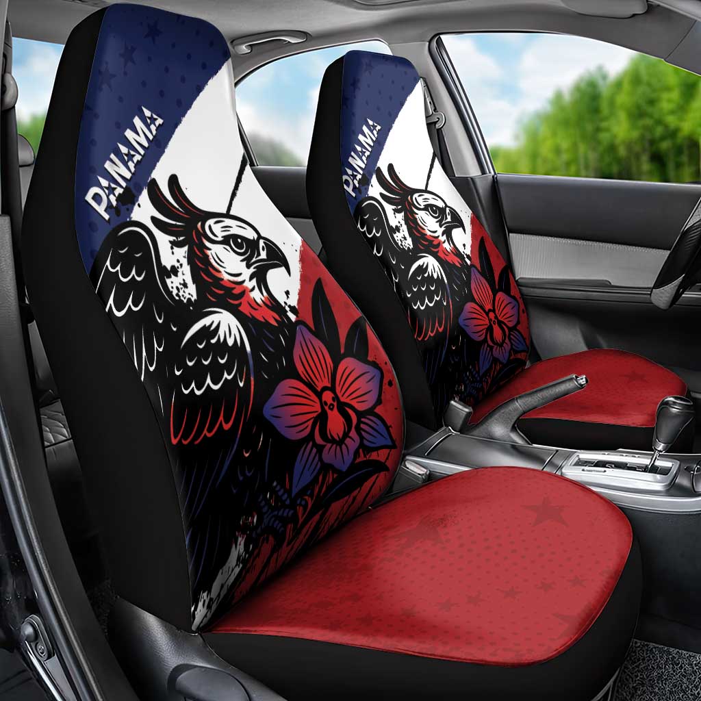 Panama Car Seat Cover Harpy Eagle Bird Grunge Style