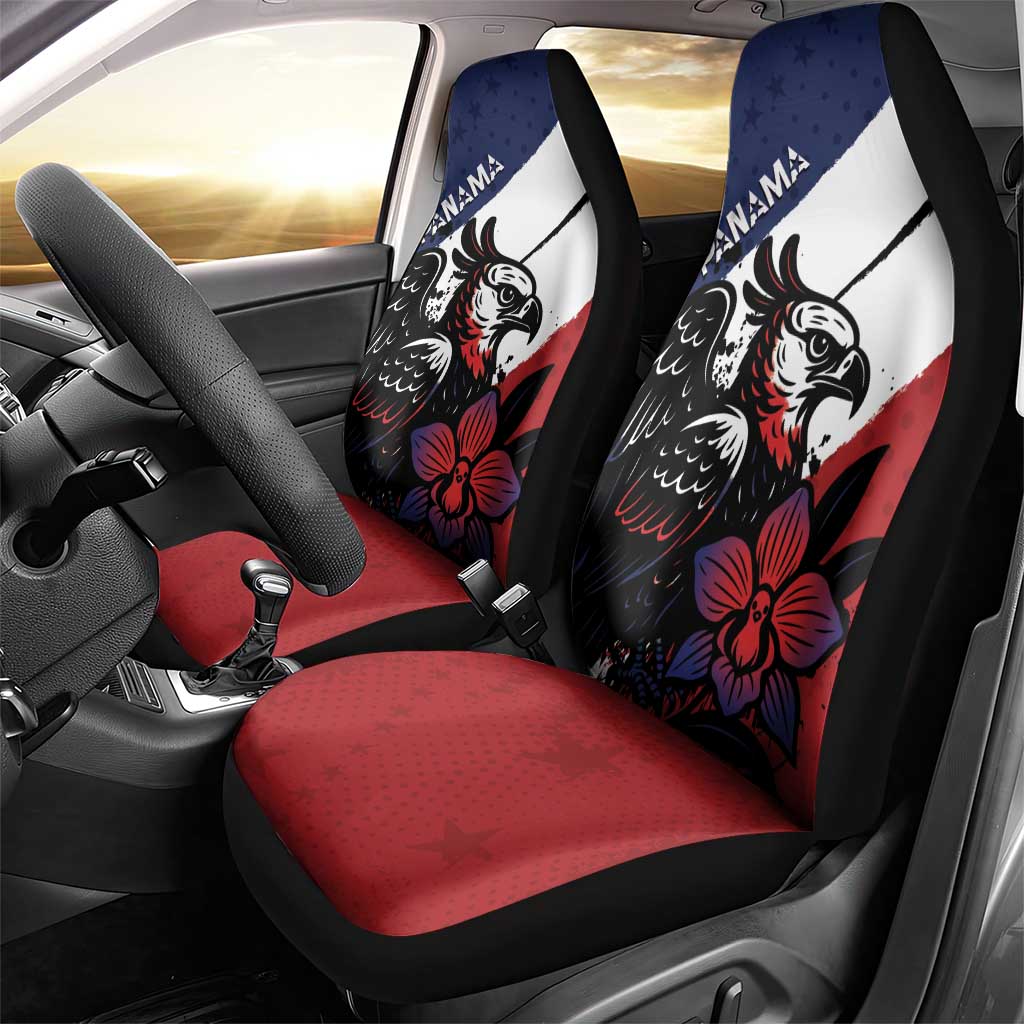 Panama Car Seat Cover Harpy Eagle Bird Grunge Style