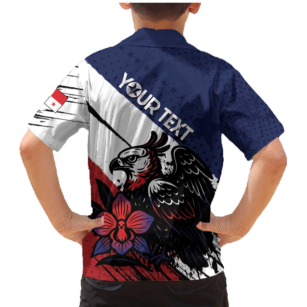 Personalized Panama Family Matching Mermaid Dress and Hawaiian Shirt Harpy Eagle Bird Grunge Style