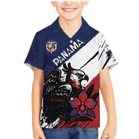 Personalized Panama Family Matching Mermaid Dress and Hawaiian Shirt Harpy Eagle Bird Grunge Style