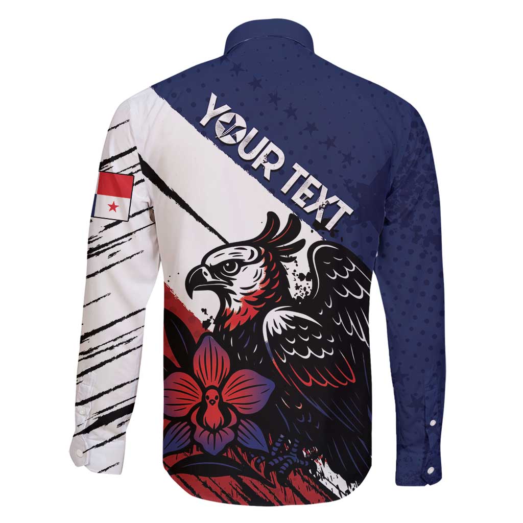 Personalized Panama Family Matching Off Shoulder Short Dress and Hawaiian Shirt Harpy Eagle Bird Grunge Style