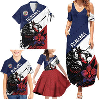 Personalized Panama Family Matching Summer Maxi Dress and Hawaiian Shirt Harpy Eagle Bird Grunge Style
