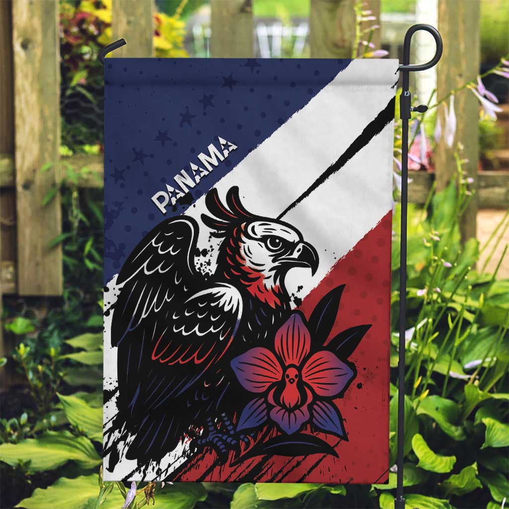 Panama Garden Flag Harpy Eagle Bird Grunge Style