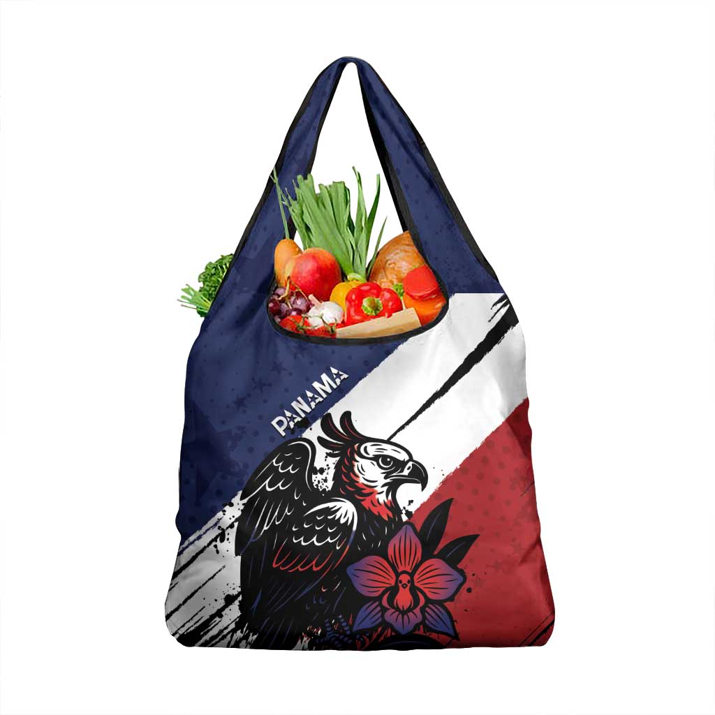 Panama Grocery Bag Harpy Eagle Bird Grunge Style