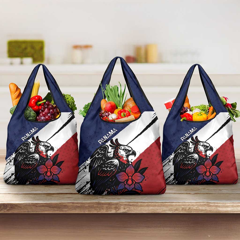 Panama Grocery Bag Harpy Eagle Bird Grunge Style