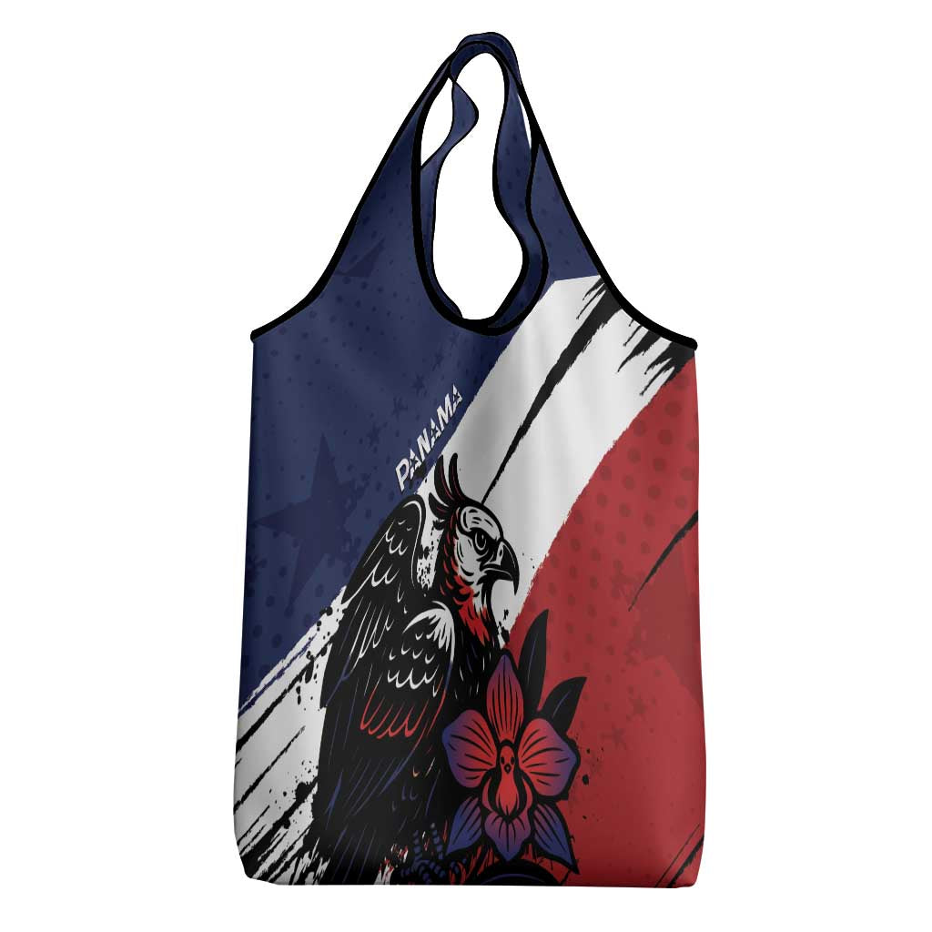 Panama Grocery Bag Harpy Eagle Bird Grunge Style