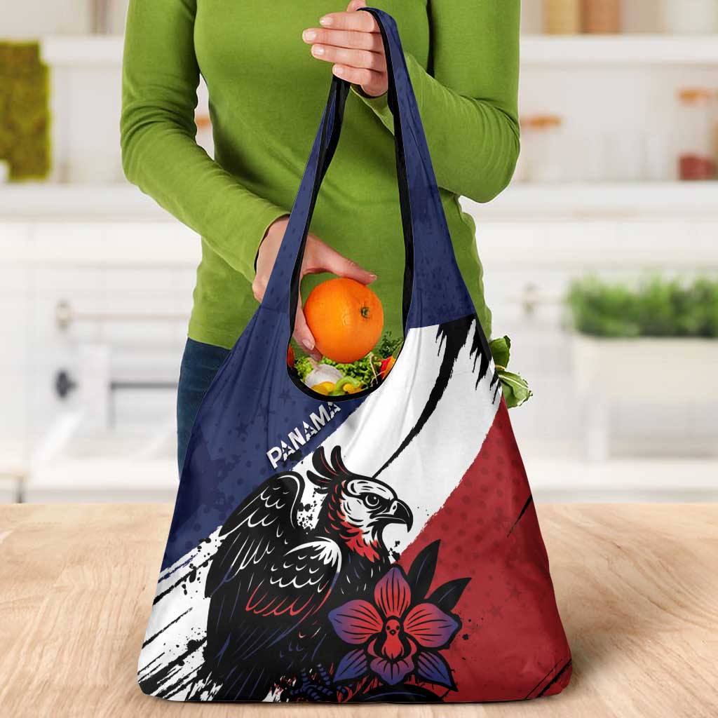 Panama Grocery Bag Harpy Eagle Bird Grunge Style