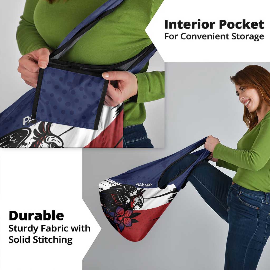 Panama Grocery Bag Harpy Eagle Bird Grunge Style