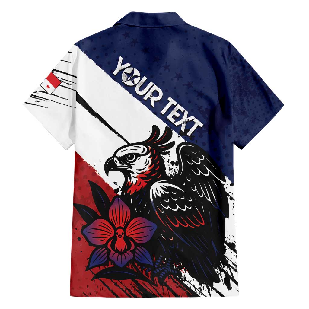 Personalized Panama Hawaiian Shirt Harpy Eagle Bird Grunge Style