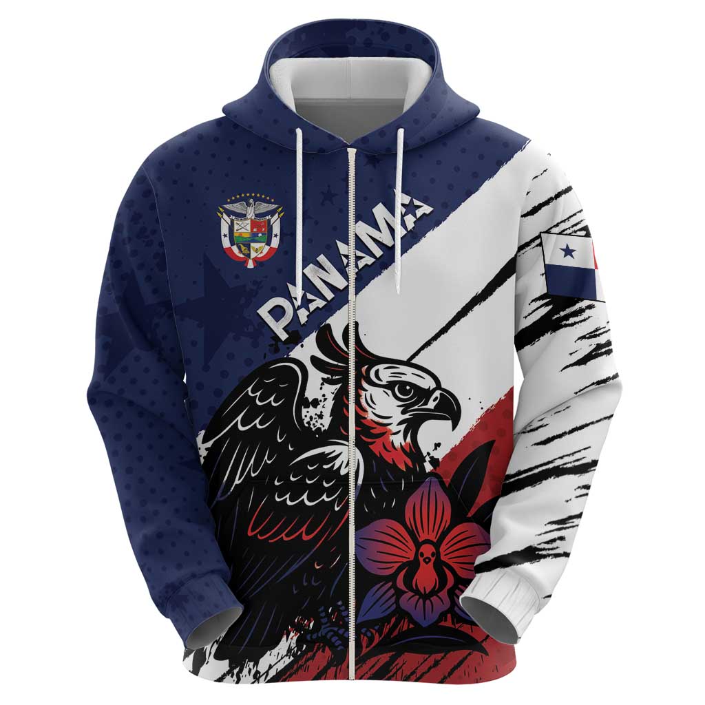 Personalized Panama Hoodie Harpy Eagle Bird Grunge Style