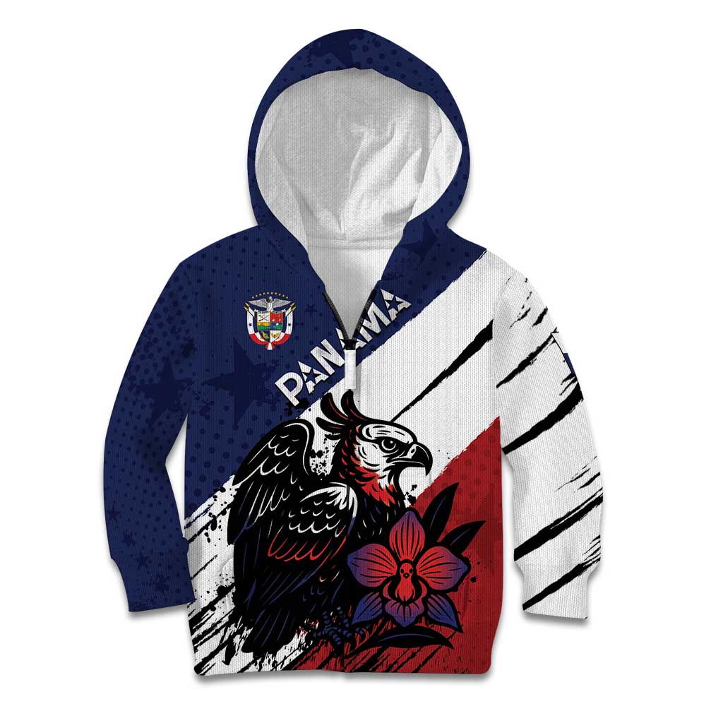 Personalized Panama Kid Hoodie Harpy Eagle Bird Grunge Style
