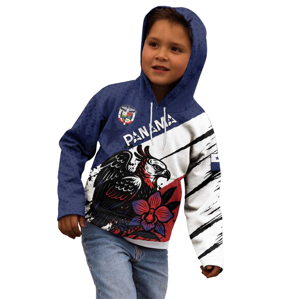 Personalized Panama Kid Hoodie Harpy Eagle Bird Grunge Style