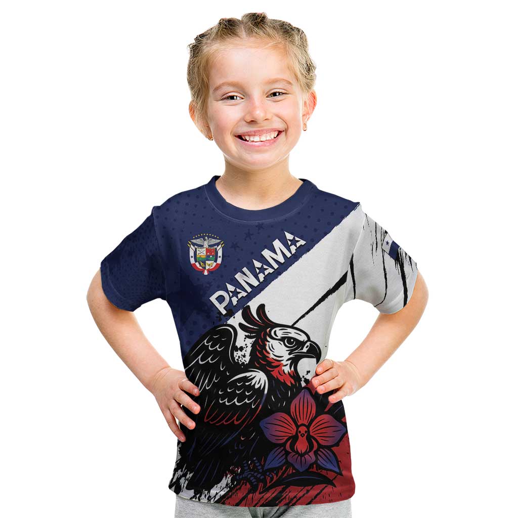 Personalized Panama Kid T Shirt Harpy Eagle Bird Grunge Style