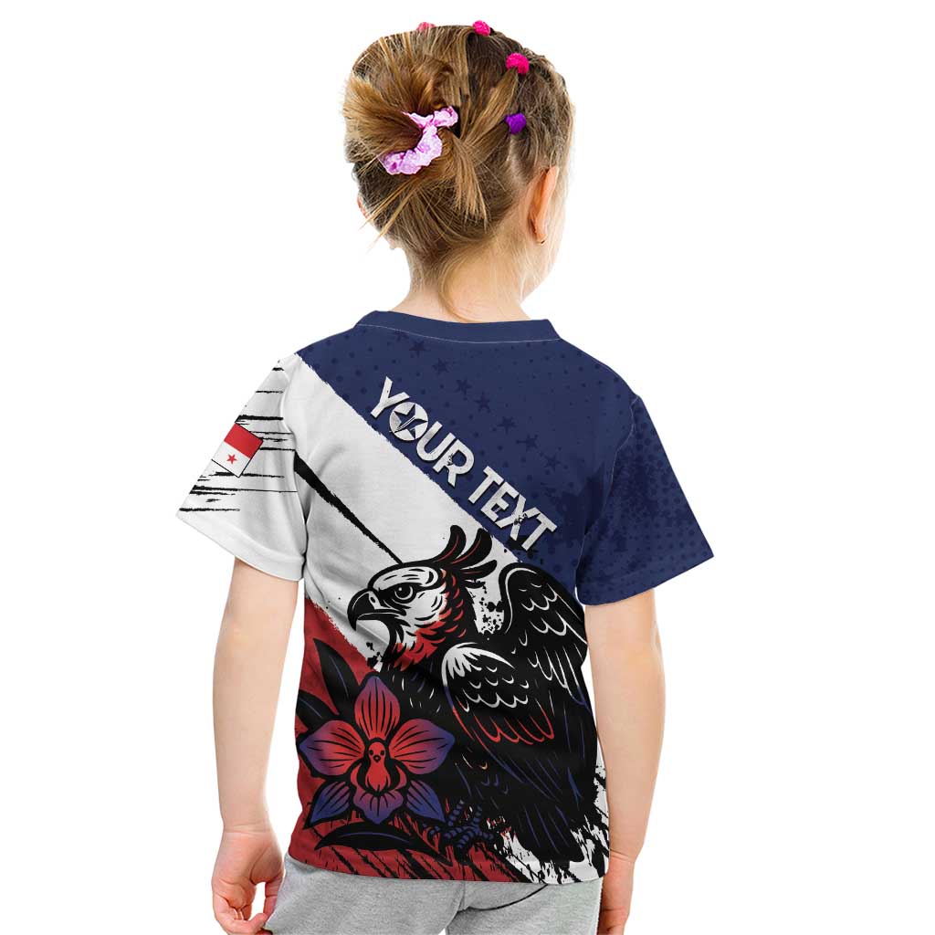 Personalized Panama Kid T Shirt Harpy Eagle Bird Grunge Style