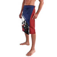 Personalized Panama Lavalava Harpy Eagle Bird Grunge Style