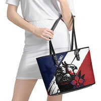 Panama Leather Tote Bag Harpy Eagle Bird Grunge Style