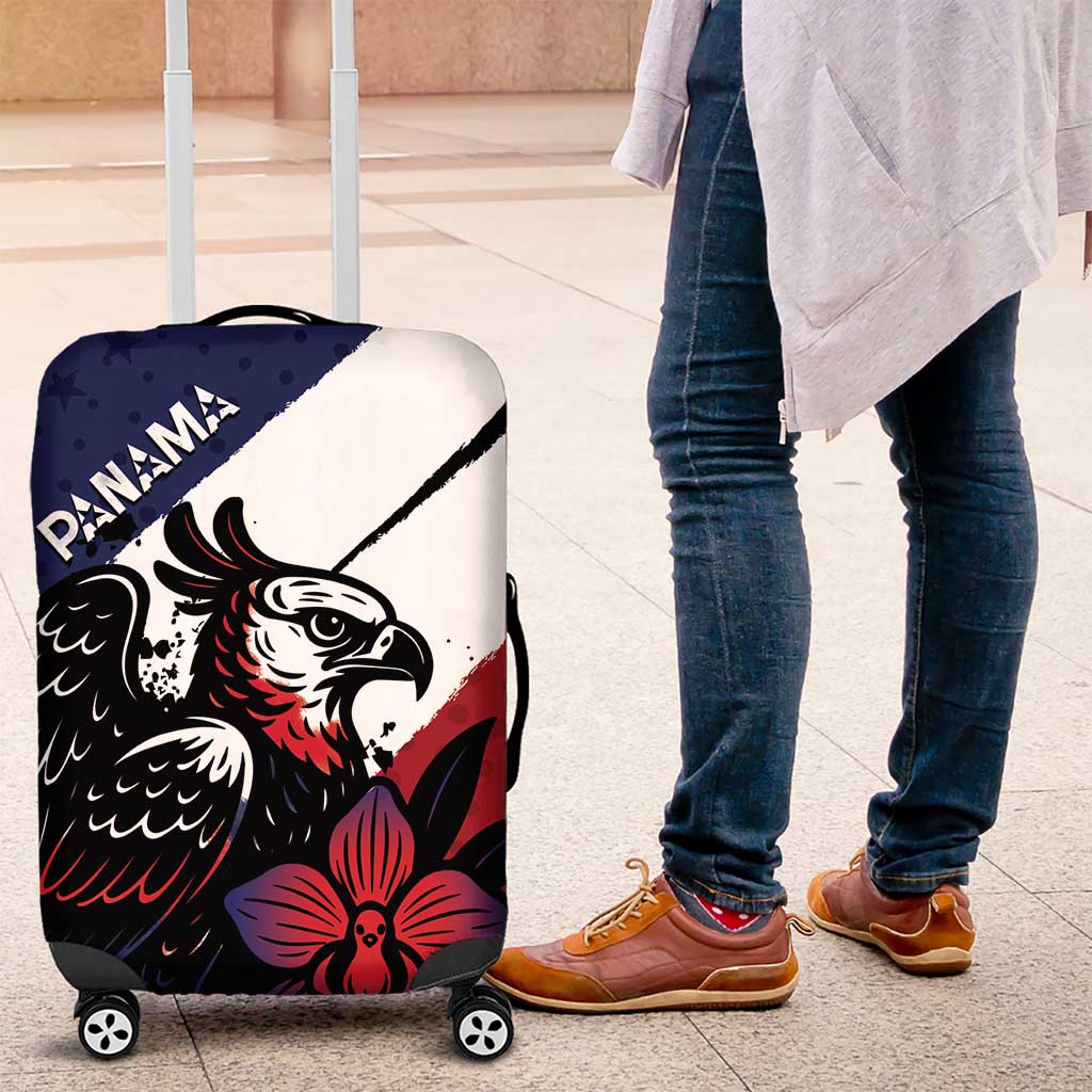 Panama Luggage Cover Harpy Eagle Bird Grunge Style