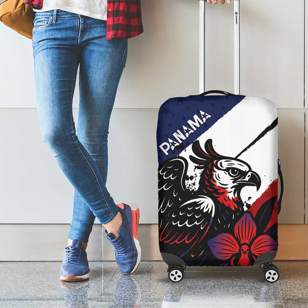 Panama Luggage Cover Harpy Eagle Bird Grunge Style