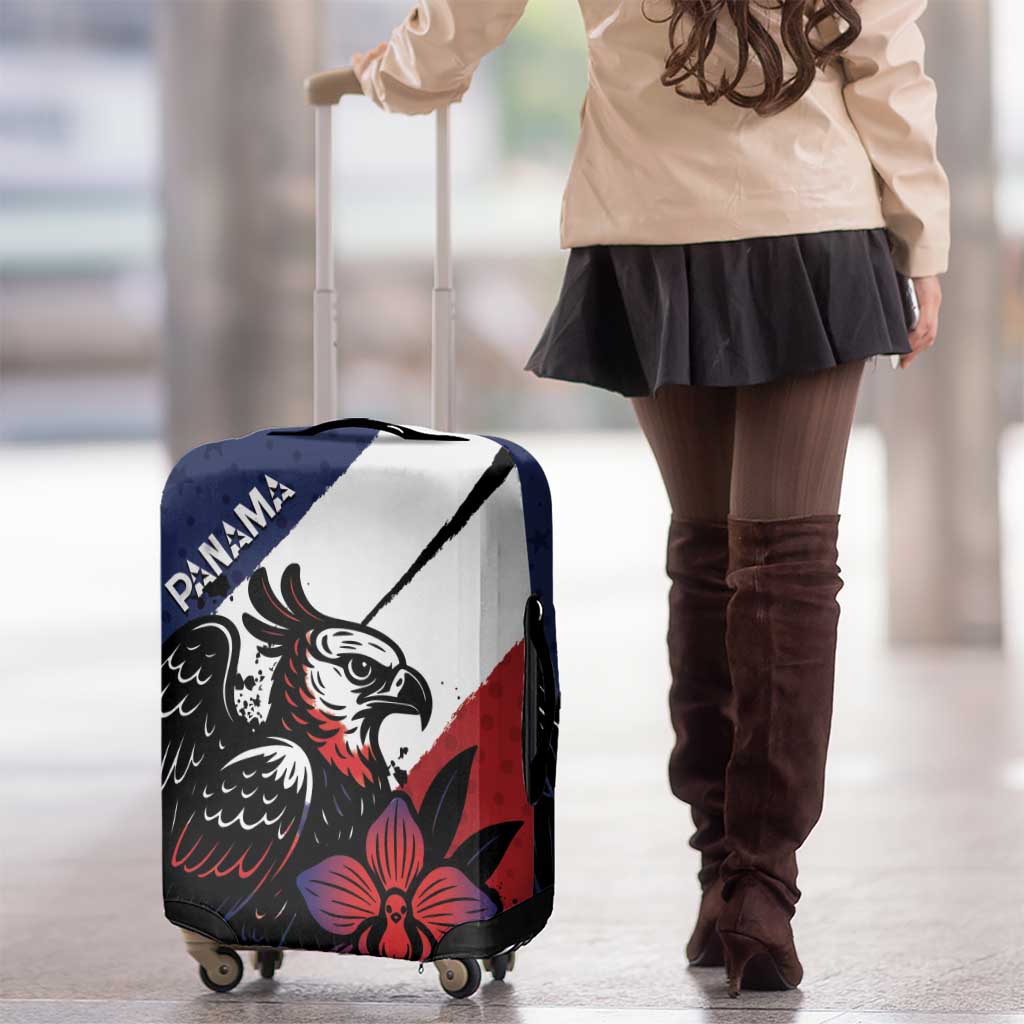 Panama Luggage Cover Harpy Eagle Bird Grunge Style