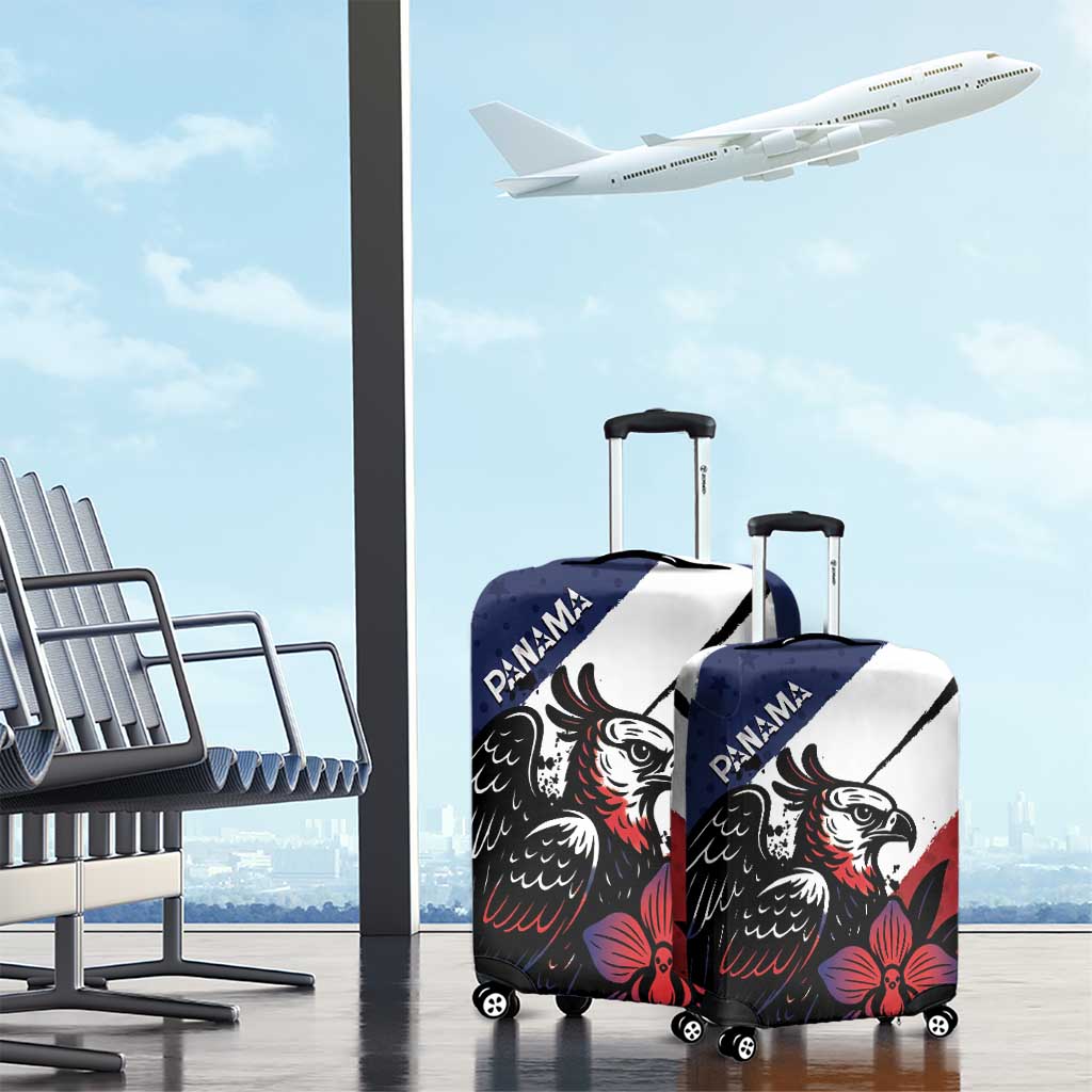 Panama Luggage Cover Harpy Eagle Bird Grunge Style