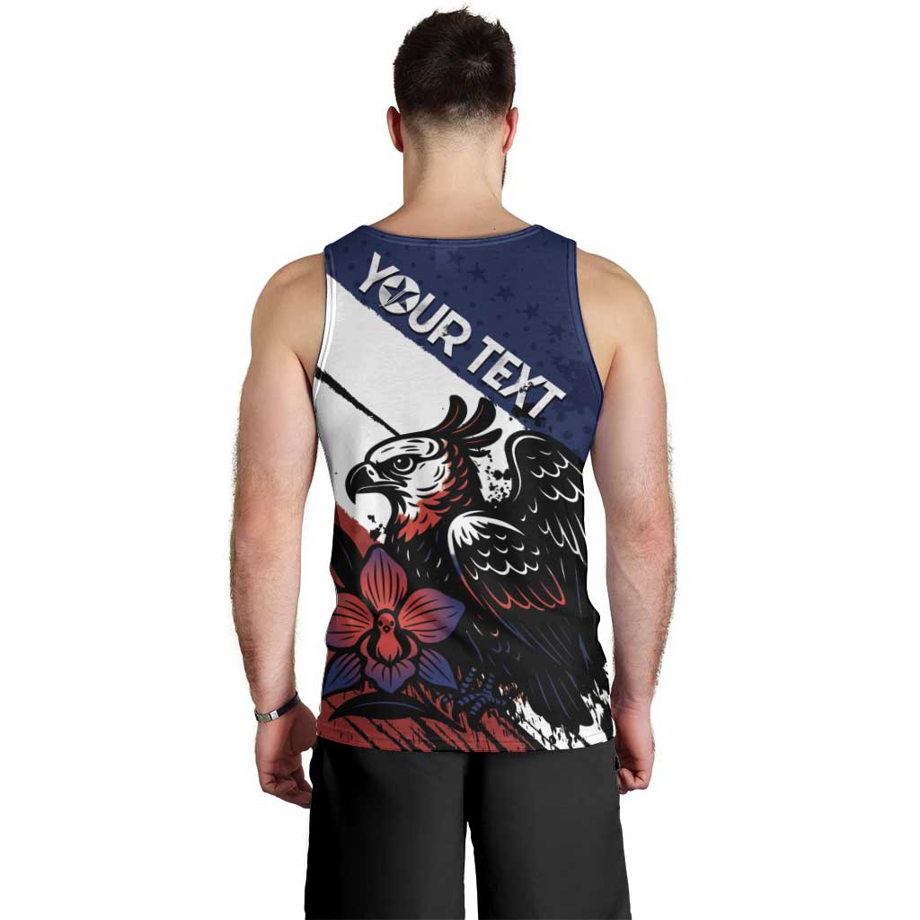 Personalized Panama Men Tank Top Harpy Eagle Bird Grunge Style