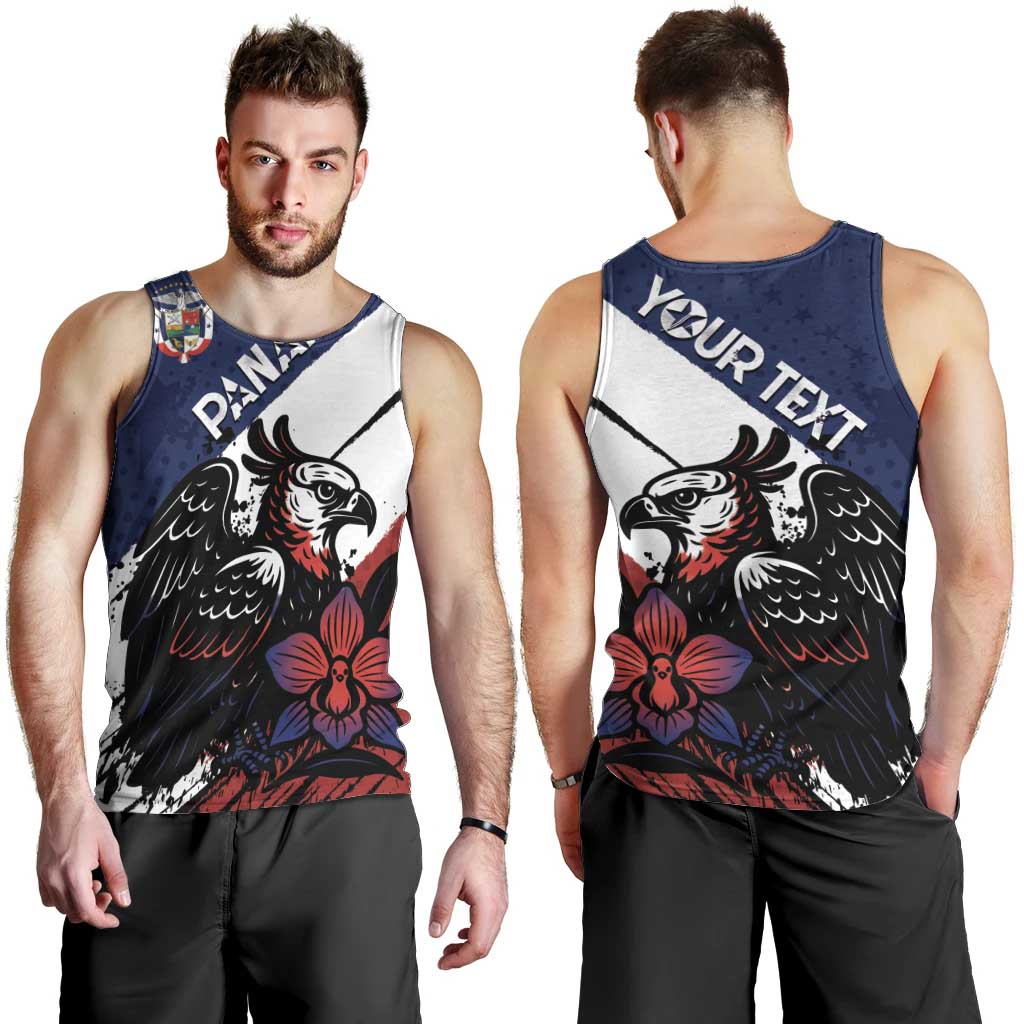 Personalized Panama Men Tank Top Harpy Eagle Bird Grunge Style