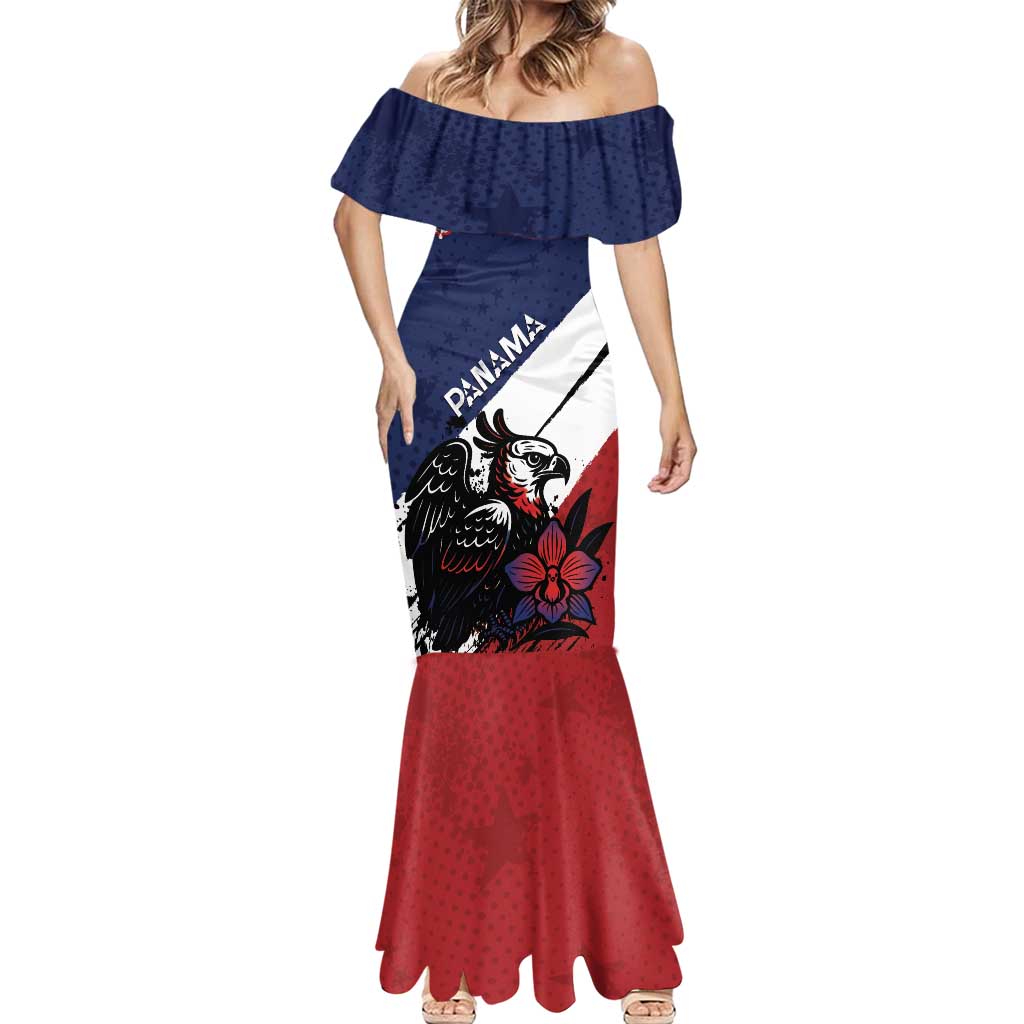 Personalized Panama Mermaid Dress Harpy Eagle Bird Grunge Style