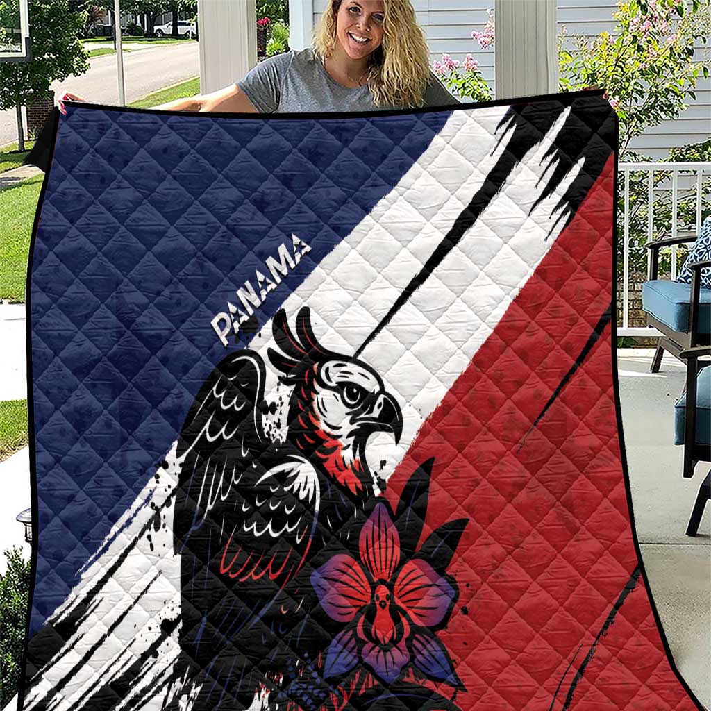 Panama Quilt Harpy Eagle Bird Grunge Style