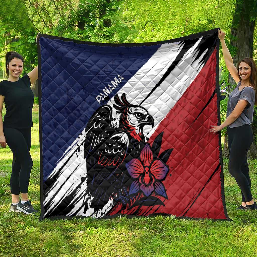 Panama Quilt Harpy Eagle Bird Grunge Style