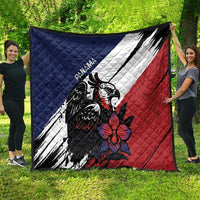 Panama Quilt Harpy Eagle Bird Grunge Style