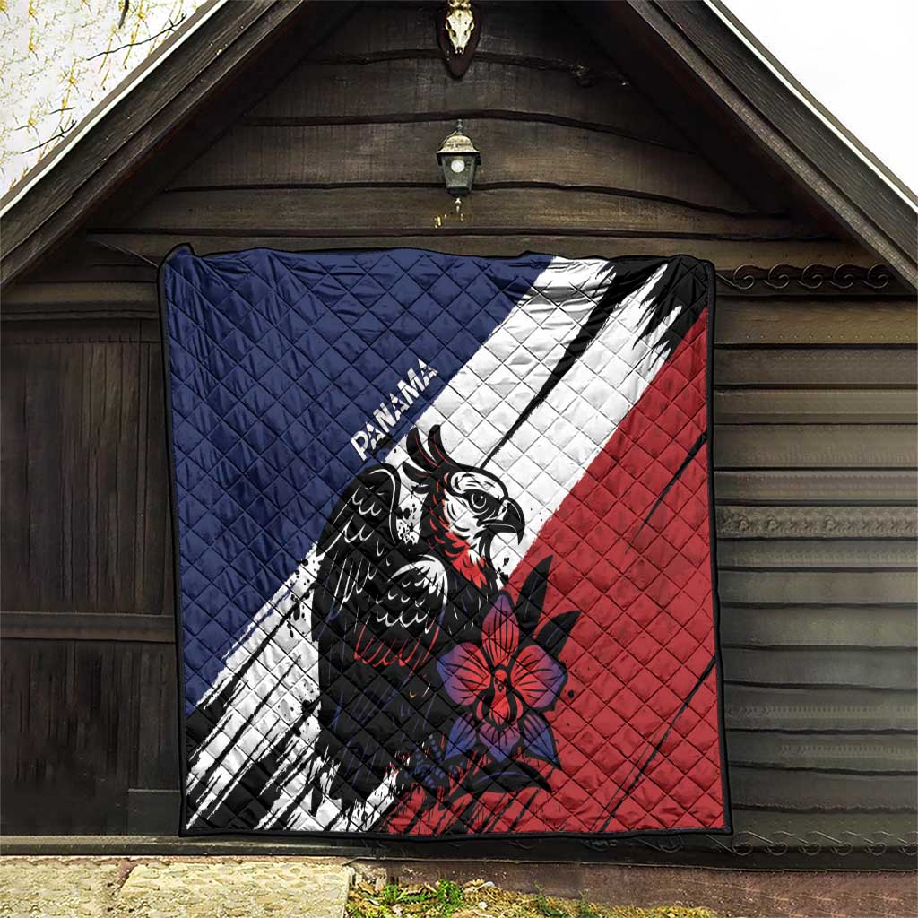 Panama Quilt Harpy Eagle Bird Grunge Style