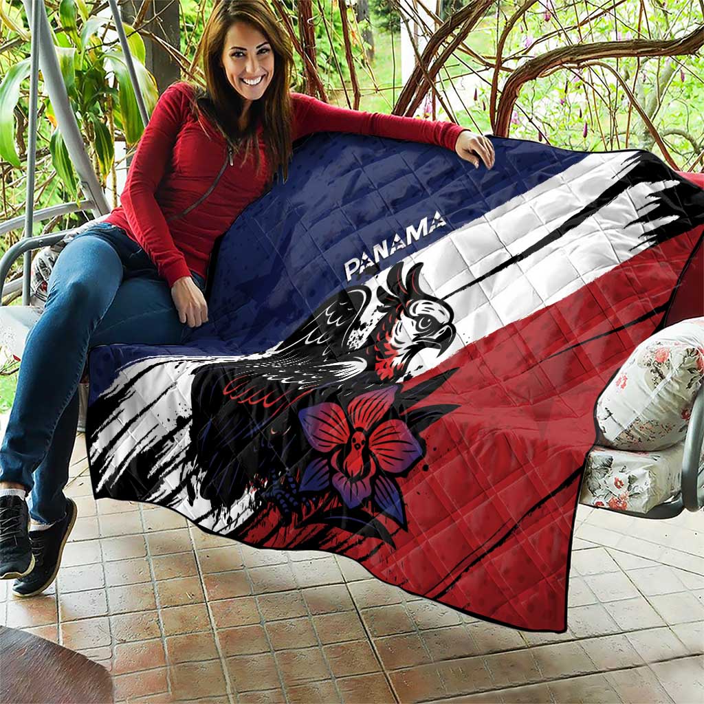 Panama Quilt Harpy Eagle Bird Grunge Style