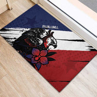 Panama Rubber Doormat Harpy Eagle Bird Grunge Style