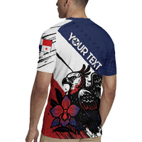 Personalized Panama Rugby Jersey Harpy Eagle Bird Grunge Style