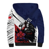 Personalized Panama Sherpa Hoodie Harpy Eagle Bird Grunge Style