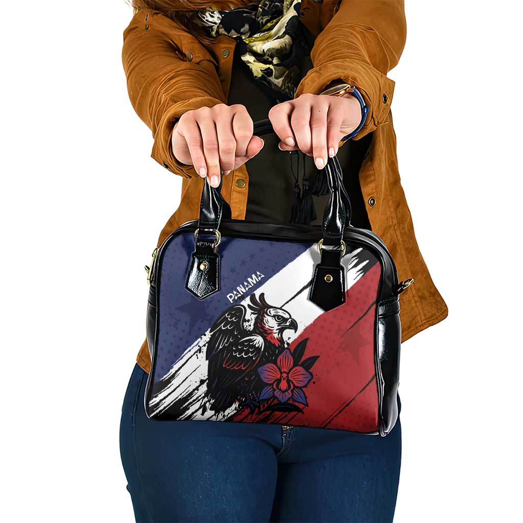 Panama Shoulder Handbag Harpy Eagle Bird Grunge Style