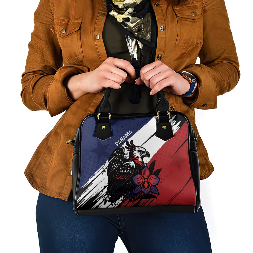 Panama Shoulder Handbag Harpy Eagle Bird Grunge Style