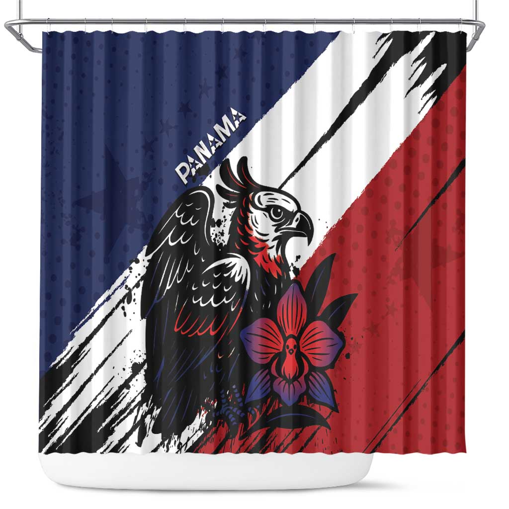 Panama Shower Curtain Harpy Eagle Bird Grunge Style