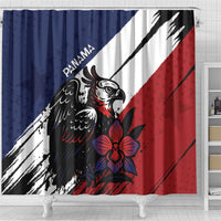 Panama Shower Curtain Harpy Eagle Bird Grunge Style