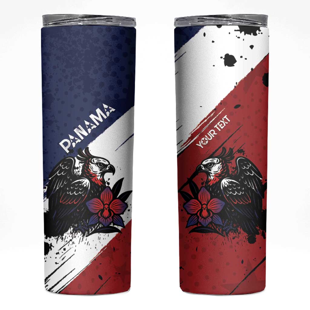 Personalized Panama Skinny Tumbler Harpy Eagle Bird Grunge Style