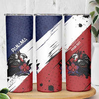 Personalized Panama Skinny Tumbler Harpy Eagle Bird Grunge Style