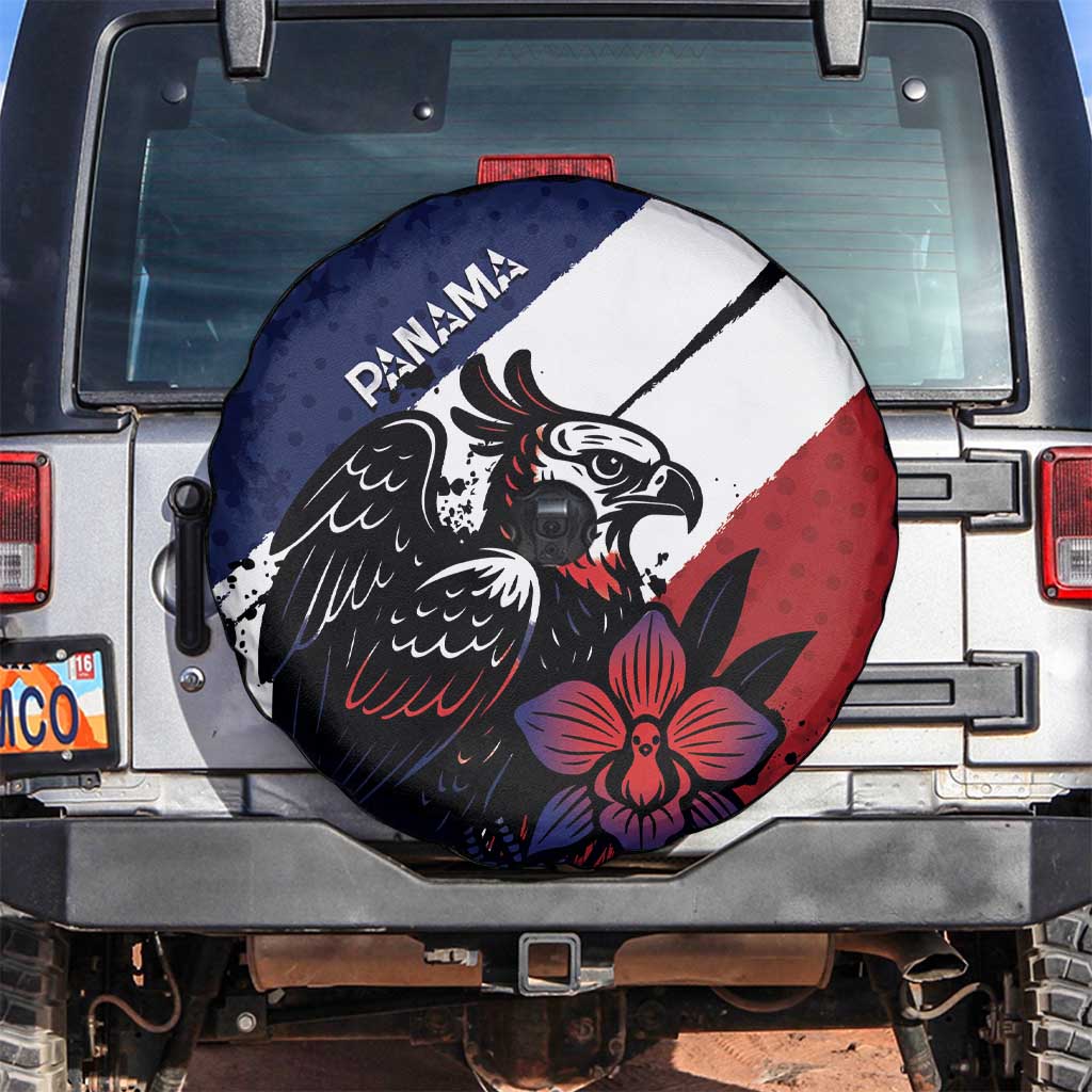 Panama Spare Tire Cover Harpy Eagle Bird Grunge Style