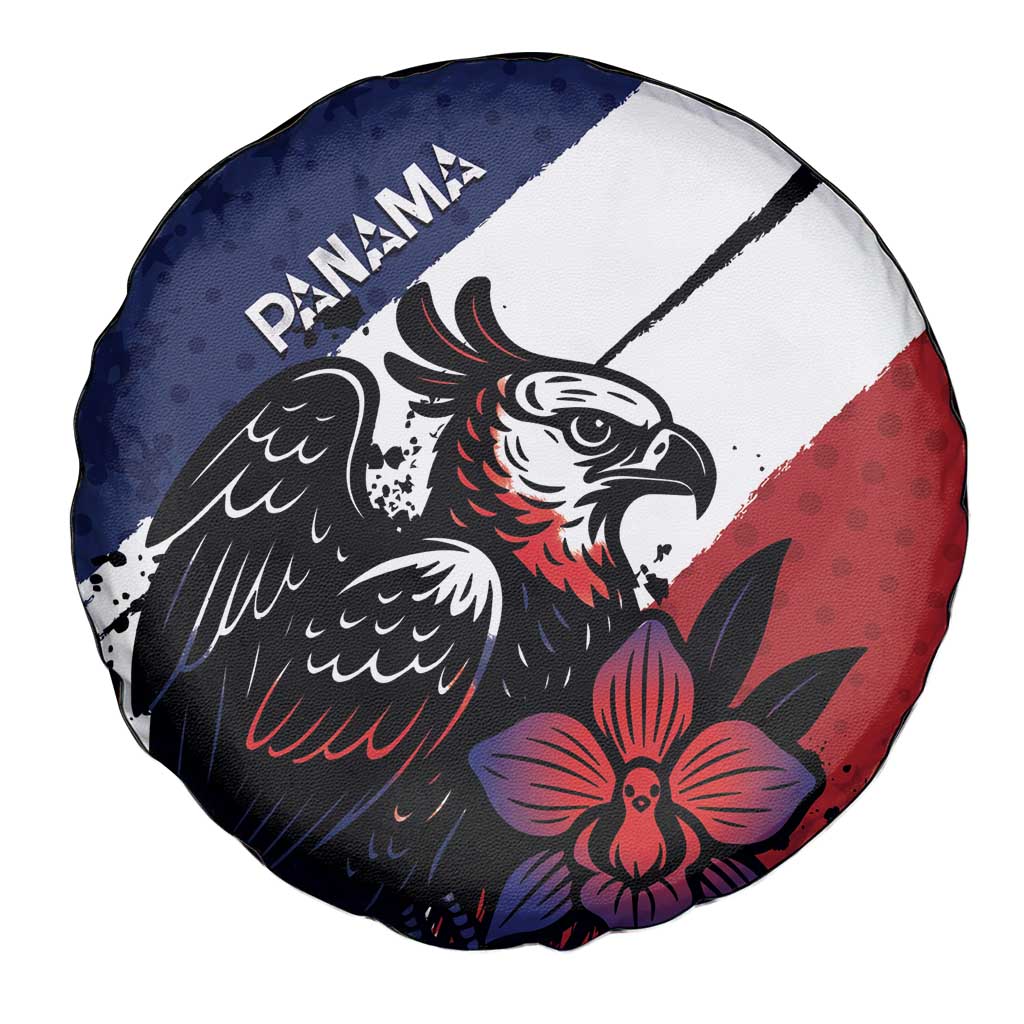 Panama Spare Tire Cover Harpy Eagle Bird Grunge Style