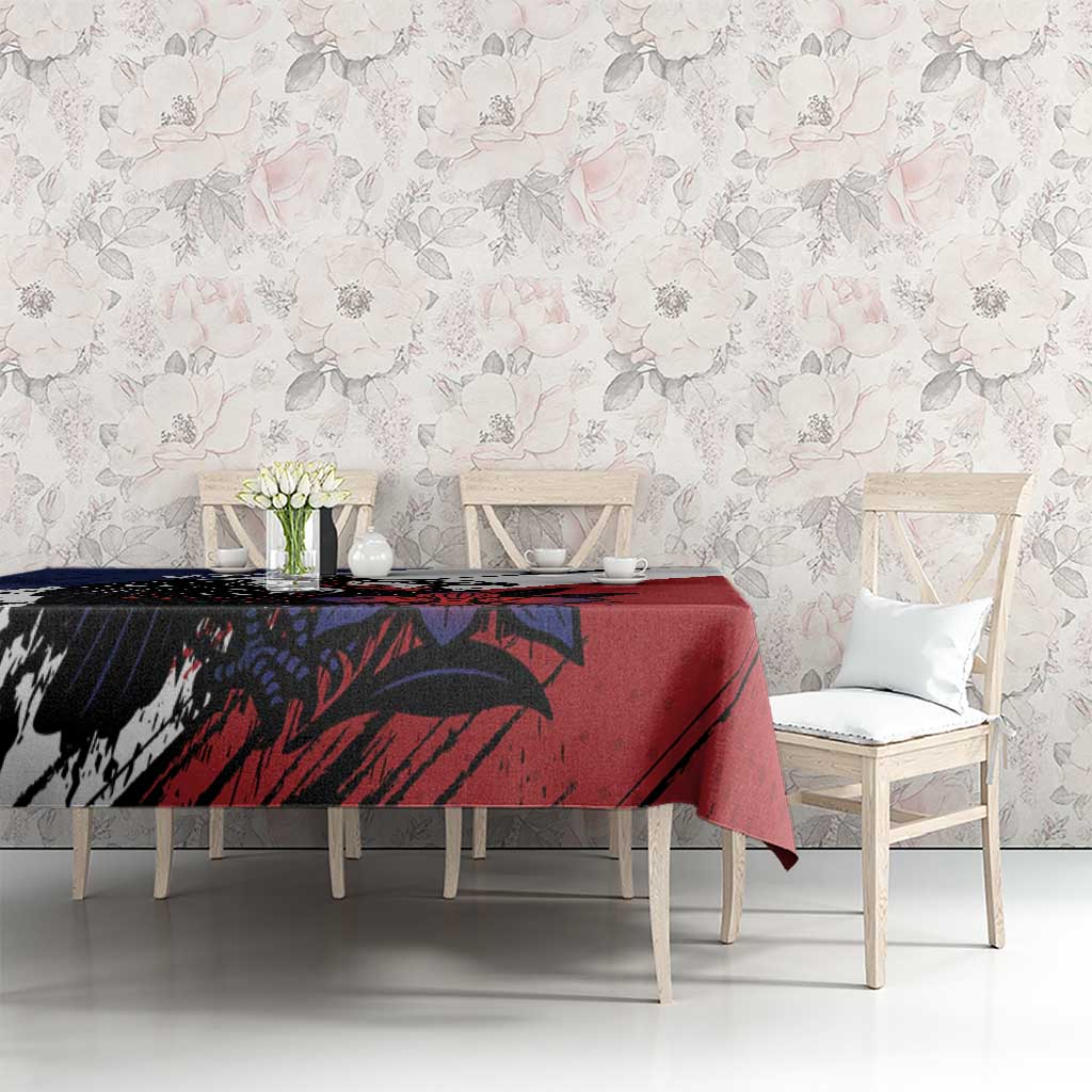 Panama Tablecloth Harpy Eagle Bird Grunge Style