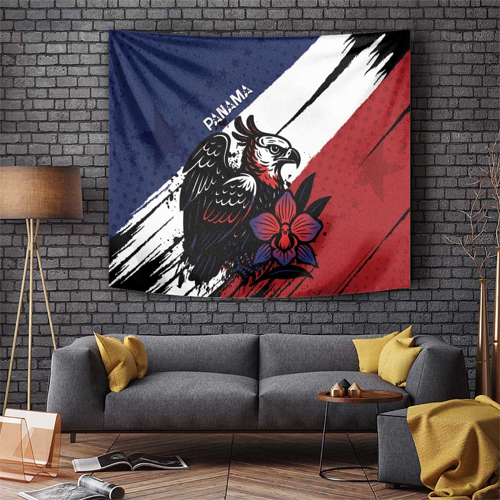 Panama Tapestry Harpy Eagle Bird Grunge Style