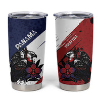 Personalized Panama Tumbler Cup Harpy Eagle Bird Grunge Style