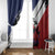 Panama Window Curtain Harpy Eagle Bird Grunge Style