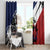 Panama Window Curtain Harpy Eagle Bird Grunge Style