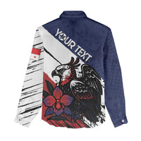 Personalized Panama Women Casual Shirt Harpy Eagle Bird Grunge Style